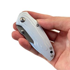 มีดพกพาขนาดเล็กแบบ EDC ด้ามอลูมิเนียม ใบมีดสแตนเลสทรง Drop Point พร้อมคลิปหนีบกระเป๋า - Product Image 6
