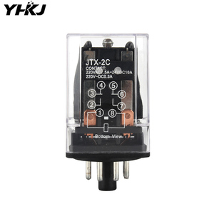 JTX-2C/Rơ Le Trung Gian Nhỏ 3C Rơ Le Điện Từ 10A Tròn 8 Feet 11 Feet 12V24V220V380V - Product Image 2