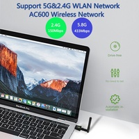 Nueva Tarjeta de Red Externa Inalámbrica USB 2.0 de 5GHz Urant 600M-5DB 10/100Mbps Plug-and-Play para Portátil - En Stock, con Certificación RoHS para Empresas