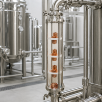 Colonnes de reflux en verre cristallin Teve 2in, fabriquées en usine d'origine, pour équipement de distillation