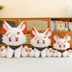 Peluche de Gato Kawaii de <span class=keywords><strong>Kaedehara</strong></span> <span class=keywords><strong>Kazuha</strong></span>, Peluche de Anime Barato de Fábrica, Juguete de Peluche de Gato de Dibujos Animados de Genshin Impact - Product Image 4