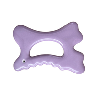 Peigne à cheveux personnalisé en pierre d'agate violette Gua Sha, avec logo, pour massage musculaire