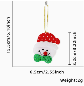Nuovo Design Decorazione Natalizia Fiocco Pupazzo di Neve Peluche Ciondolo Accessori Cartone Animato Ciondolo Bambola Fai da Te per Albero di Natale - Product Image 1