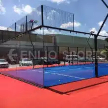Enlio DIY Padel Tennis Court Full Set Sports Outdoor Floor Cancha De Padel Pista De Padel Paddle Court Roofing With Turf Grass