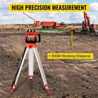 Trépied en aluminium et personnel de nivellement de 5m pour niveau laser/trépied dumpy 1.65m