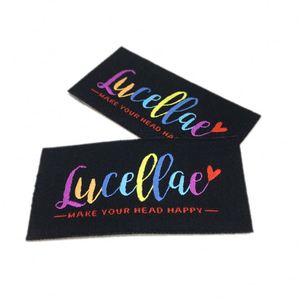 Étiquettes de vêtements personnalisées de haute qualité avec logo de marque, étiquettes en tissu tissé autocollantes - Product Image 3