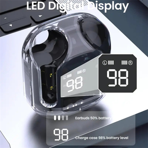 Auriculares Inalámbricos Bluetooth Air31, Auriculares Deportivos con Pantalla Digital LED de Energía, Diseño Transparente Estéreo, Sonido de Alta Fidelidad - Product Image 3