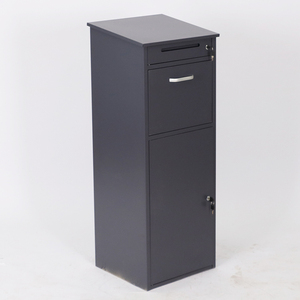 Large Freestanding metal garden outdoor Locking parcel drop box steel parcel delivery box
