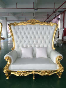 Yüksek geri beyaz deri kral taht kiralama sandalye kraliyet taht düğün sandalyesi - Product Image 4