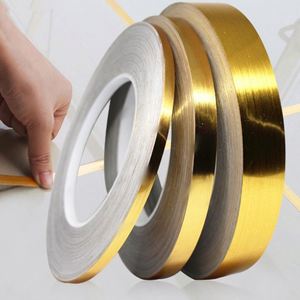 Factory Gold Waterproof Self Adhesive Tile Sticker Narrow Finishing Tile <b>Gap</b> Decorative Tape Tape for House Decoration - Product Image 1