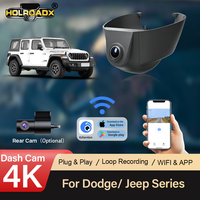 Caméra embarquée Holroadx 4K, enregistreur vidéo, adaptée aux Jeep Grand Cherokee, double objectif, vision nocturne, contrôle par application WiFi, Plug&Play