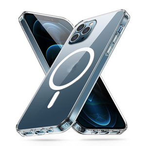 2024, envío <span class=keywords><strong>gratis</strong></span>, funda con imán transparente para iPhone 14 13Mini, funda para iPhone 15 Pro Max, funda transparente con cargador inalámbrico magnético - Product Image 2
