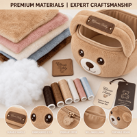 Tas Kosmetik Kotak Penyimpanan Portabel Beruang Teddy Klasik | Pabrik Mainan Boneka Plush Kustom Langsung dari Pabrik, Logo Kustom, Mainan Lembut
