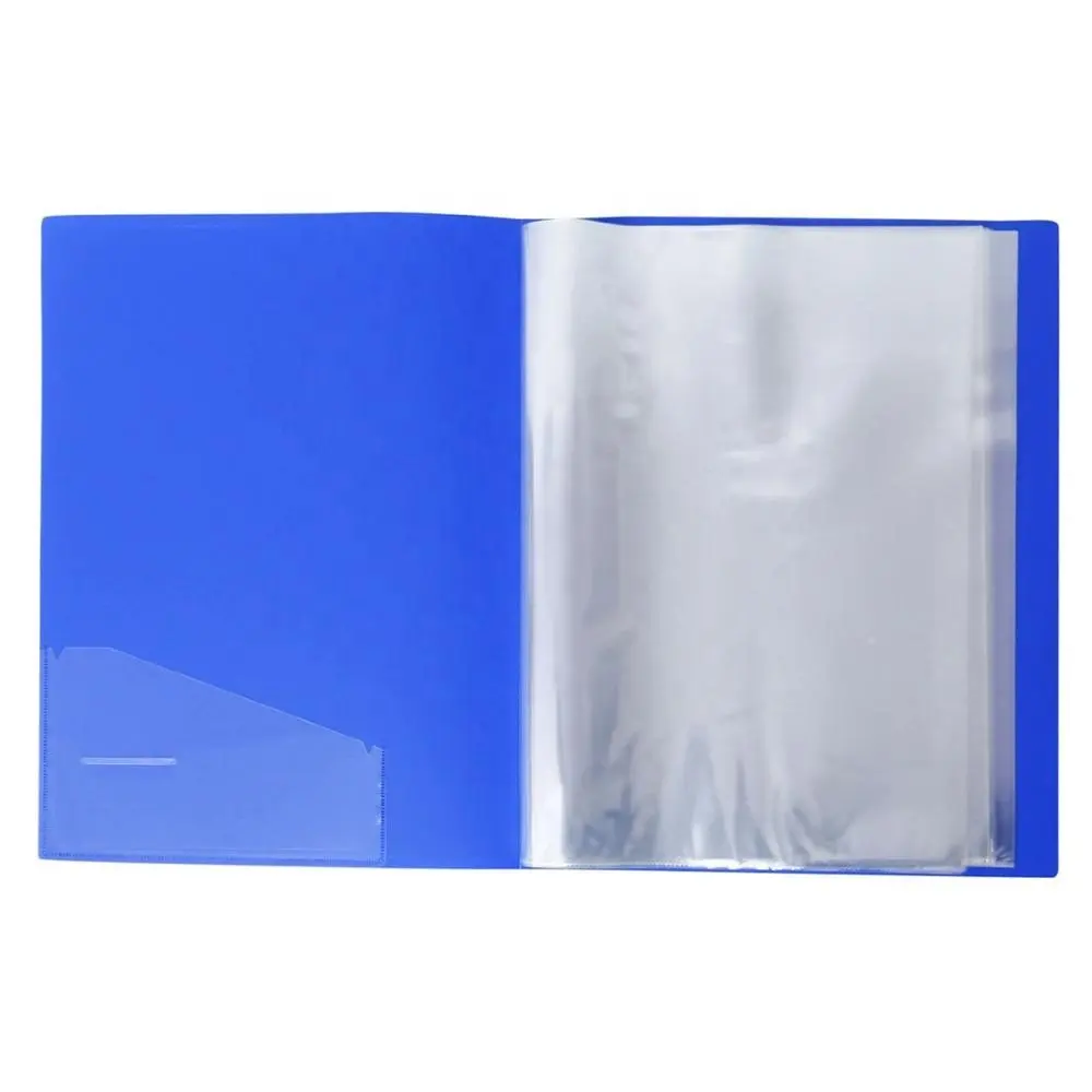 Azul Cores A4 Exibição Apresentação de Documentos Pasta de Arquivo do Livro 40 Bolsos Carteira