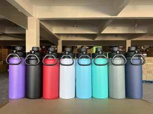 Bouteille d'eau sport isotherme portable personnalisée en acier inoxydable sans BPA, écologique, 32/64 oz, avec couvercle, par le fabricant - Product Image 4