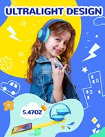 IClever Kinderkopfhörer mit Kabel, 85dBA Sichere Lautstärke Kabelgebundene Kopfhörer für Kinder, Stereo-Sound Faltbar Verstellbar, 3,5mm Anschluss