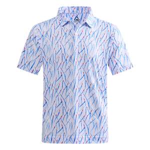 OEM Diseño de alta calidad Patrón de gran tamaño Imprimir 92% Poliéster 8% Spandex Hombres Activewear Golf Polo Shirt Logotipo personalizado - Product Image 3