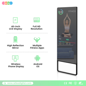 Espejo <span class=keywords><strong>de</strong></span> Yoga Inteligente con Pantalla Táctil Android, Espejo <span class=keywords><strong>de</strong></span> Fitness Digital con Pantalla LCD, Espejo Mágico para <span class=keywords><strong>Ejercicios</strong></span> en Casa o Gimnasio - Product Image 2