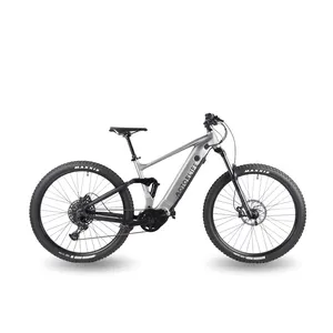 Aluminium Alloy Frame 27.5 inch MTB ebike high power with bafang mid motor electric bike full suspension