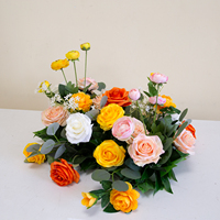 LFB26043-2 Mini-ramure de fleurs artificielles en forme de rose pour bouquet de mariage, centre de table, décoration de fête à domicile