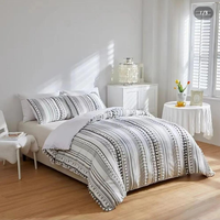 100% coton couettes et draps pour fournitures d'hôtel Super King drap housse ensemble de draps de lit