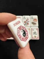 Jeu de Mahjong américain, 160 tuiles, avec étui souple à fermeture éclair et livre de scores, version américaine traditionnelle, pour club social
