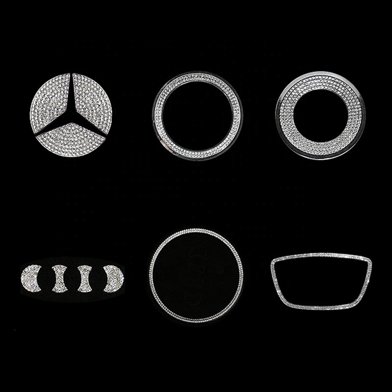 Наклейка на руль автомобиля, эмблема, новая наклейка на руль автомобиля, украшение из стразов