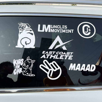 Autocollants de fenêtre de voiture résistants aux UV et aux intempéries personnalisés, autocollants de véhicule découpés à la forme, bannière extérieure, autocollant de pare-brise, transfert de vinyle, décalcomanies