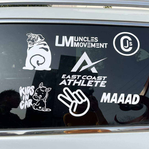 Adesivi Personalizzati per Finestrini Auto Resistenti ai Raggi UV e alle Intemperie, Banner per Veicoli Fustellati per Esterni, Adesivi per Parabrezza, Decalcomanie in Vinile Trasferibile - Product Image 2