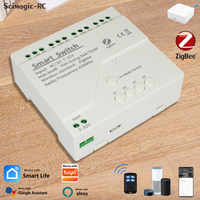 Module de relais intelligent Tuya Zigbee 4 canaux, interrupteur pour maison connectée, commande à distance par application, radio sans fil RF 433, relais 4 canaux pour passerelle Zigbee