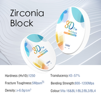 Logo Kustom 3D Pro Multilayer Dental Zirconia Block 98mm Gradient Shade CAD CAM Sistem Terbuka Laboratorium Gigi CE ISO13485