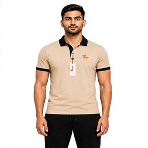 Chemises polo slim fit pour homme, manches courtes, col classique, haut de gamme, pour le bureau, les affaires, les loisirs, les voyages, le golf, t-shirts d'été - Product Image 1