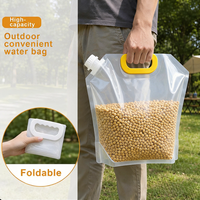 Pochettes souples transparentes personnalisées et durables avec fond stable pour riz, farine de soja, aliments, sacs Mylar