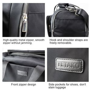Free Sample Custom Logo Waterproof Adjustable Strap Weekend <b>Overnight</b> Gym Travel Duffel <b>Bag</b> With Shoe Compartments - Product Image 5