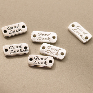 Vendite calde 925 argento sterling rettangolare portafortuna ciondolo per gli uomini connettore collana - Product Image 2