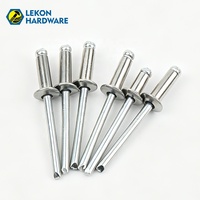 Pabrik LEKON Menyediakan DIN7337 Aluminium Open-end Round Dome Head Blind Rivet Pop Rivets  Produsen Pengikat