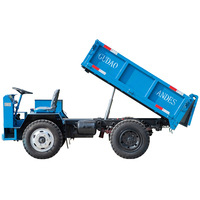 Mini-dumper 4x4 sur roues, camion benne minier diesel 3 tonnes, mini-camion benne minier à vendre