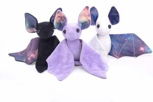 Alas de Murciélago de Peluche Moradas con Patrón de Río de Estrellas, Juguete de Murciélago, Regalo de Cumpleaños para Niñas y Novias, Personalización Disponible, Envío Directo - Product Image 2