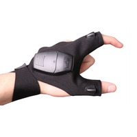 Gants torche sans doigts Magic Strap pour la réparation et la pêche nocturne