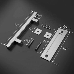 WEKIS Manija Moderna de 12 Pulgadas en Forma de H para Puerta Corredera de Granero, de Acero Inoxidable con Acabado Satinado, Antioxidante, Juego de Tiradores Empotrados, Garantía de 5 Años, Control Remoto - Product Image 4