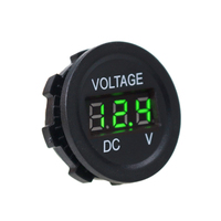 A27 Tahan Air Panel Mount 6-30V Voltmeter Digital untuk 12V 24V Mobil Kemping Marine