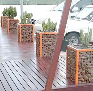Caisses de gabions hexagonales doubles torsadées soudées décoratives modernes, revêtement en treillis métallique galvanisé à chaud, écologiques, remplis de pierres - Product Image 3