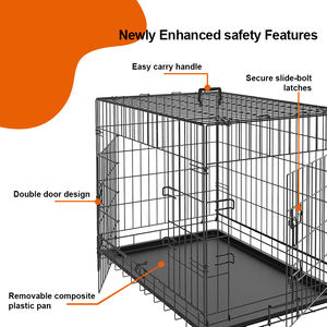 Cages pour chiens empilables en acier inoxydable Ventes directes d'usine Cages pour chiens pliables à vendre pas cher - Product Image 4