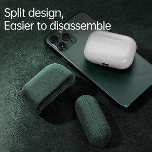 Carga inalámbrica Alcantara y Funda de cuero Premium para Apple para AirPods Pro 1/2 Compatible con <span class=keywords><strong>AirPods1</strong></span>/2/3/4 - Product Image 6