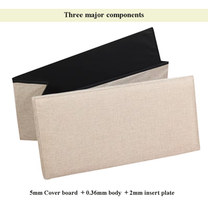 <span class=keywords><strong>Popular</strong></span> hogar otomano <span class=keywords><strong>banco</strong></span> de almacenamiento taburete plegable cuadrado PUF plegable organizador de ropa para dormitorio y escuela - Product Image 3