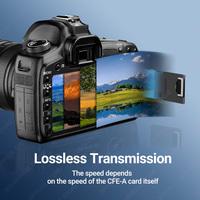 Adaptor Dual-Port CFexpress JEYI Factory, Konverter XQD NVMe USB3.1 Tembaga Murni untuk Kamera FX3 Tipe B, Stok Tersedia, Bersertifikasi FCC CE ROHS, Garansi 1 Tahun