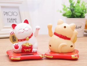 2025 Promotionele Dansende Gelukskat Op Zonne-Energie Schattige Plastic Ambachten Voor Auto-Interieur Op Zonne-Energie Dansende Gelukskat - Product Image 3