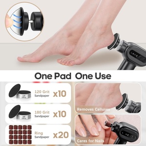 1200mAh Foot <b>File</b> Hard Skin Remover 6 Speed Feet Callus Remover with Sandpaper - Product Image 2