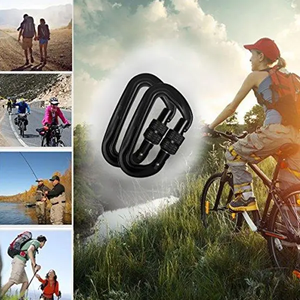 Nouvelle mousquetelle de haute qualité personnalisée en métal noir avec ressort 12KN, en aluminium, pour hamac d'escalade - Product Image 6