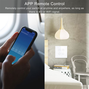 Interruptor Inteligente Táctil WiFi Tuya de 4 Canales, Interruptor de Pared de Vidrio Templado con un Solo Cable PST-TY-<span class=keywords><strong>E4</strong></span> - Product Image 3